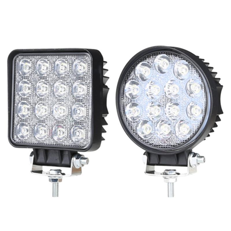 Factory 48W Square LED Work Light Flood Spot Lamp Work Light for Offroad Truck Tractor Boat Bar 12V 24V
