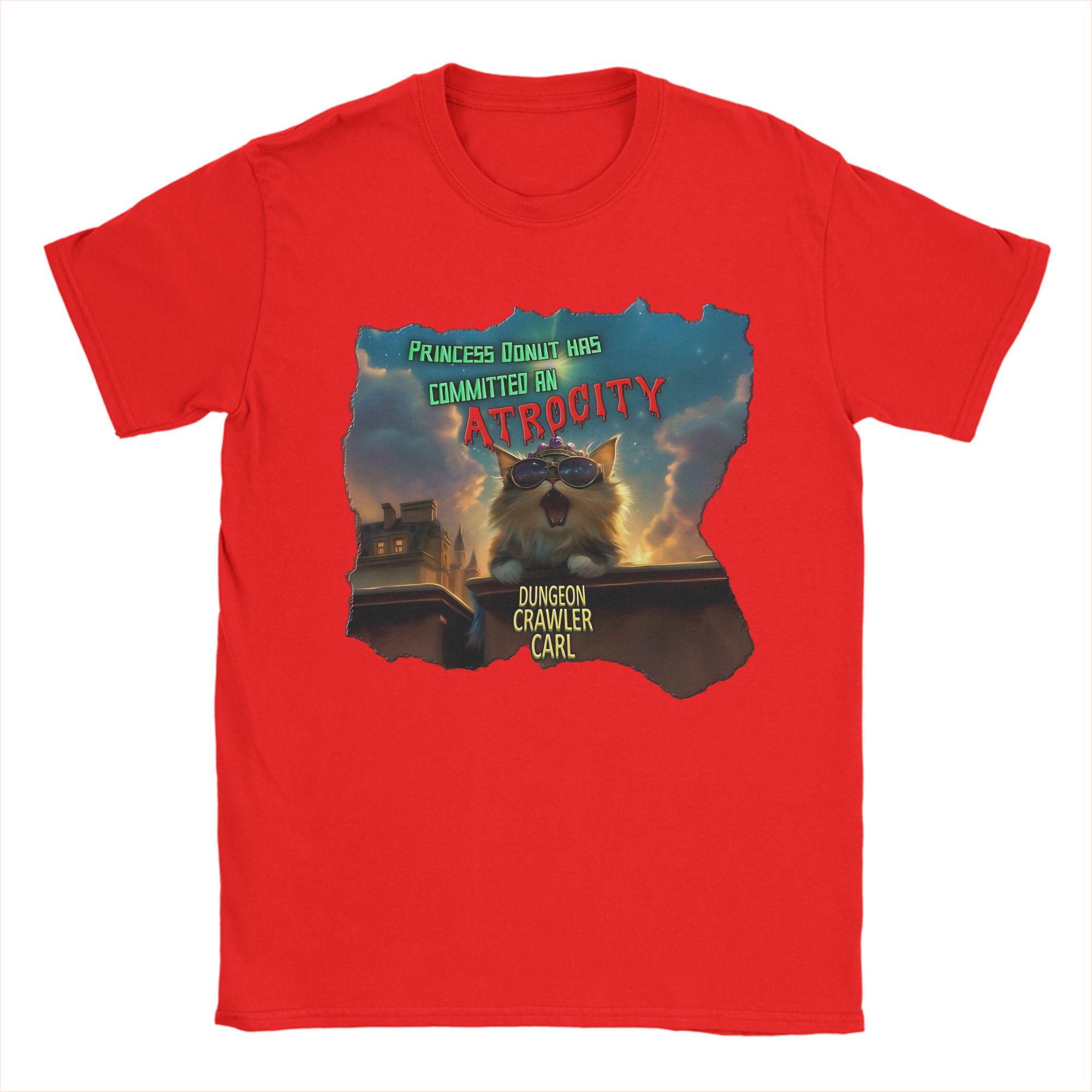 

Leisure Dungeon Crawler Carl Princess Donut has committed an atrocity TShirts for Men Cotton T Shirt Short Sleeve Tees 4XL S