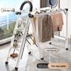 Multifunctional Folding Carbon Steel Ladder and Clothes Drying Rack