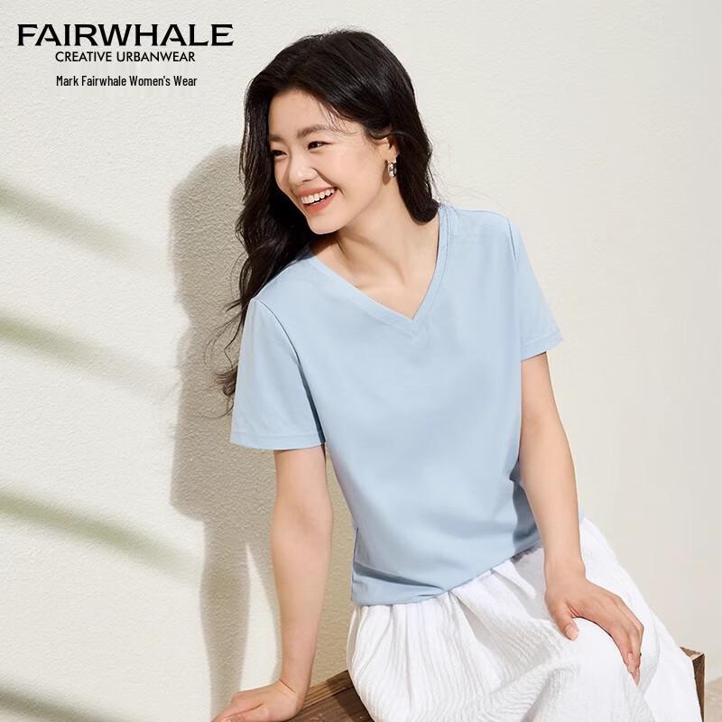 Mark Fairwhale Women s 2025 Summer V-Neck T-Shirt M