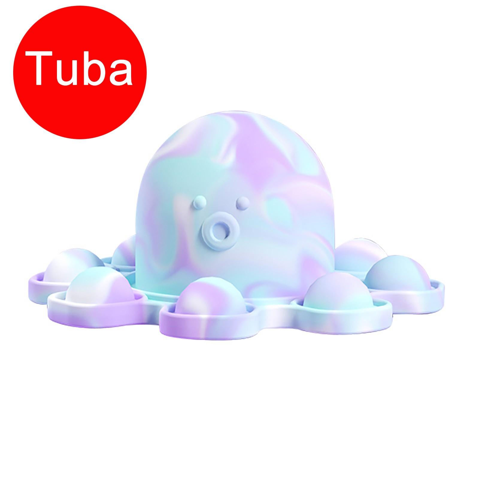 Игрушки, Большой Двусторонний Плюшевый Осьминог, Снятие Стресса, Брелок-Осьминог для Декомпрессии, Двусторонний Сенсорный