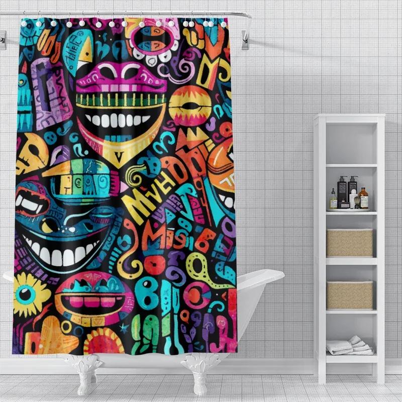 Home Shower Curtains for Bathroom Waterproof Fabric Modern Nordic Style Bathroom Curtains Shower Curtain