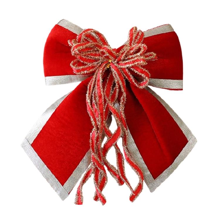 Velvets Christmas Bows Decoration For Indoor Festives Display And Gifts Easy To Hanging Bowknot Pendant for Tree Window