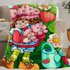 Niedliche S-Erdbeer-S-Shortcake-Decke Hautfreundlicher Komfort Warm Weich Plüschdecke Geeignet Sofa Wohnzimmer Büro Schlafzimmer