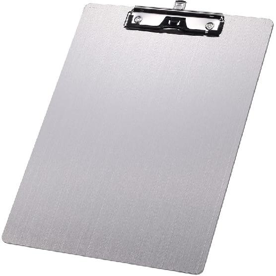 Металлическая папка-планшет с держателем для ручки, формат Letter/A4 (8,5x11) Горизонтальные зажимы-планшеты из нержавеющей стали 304, Пейзажные зажимы-планшеты для офиса и школы Stainless Steel vertical
