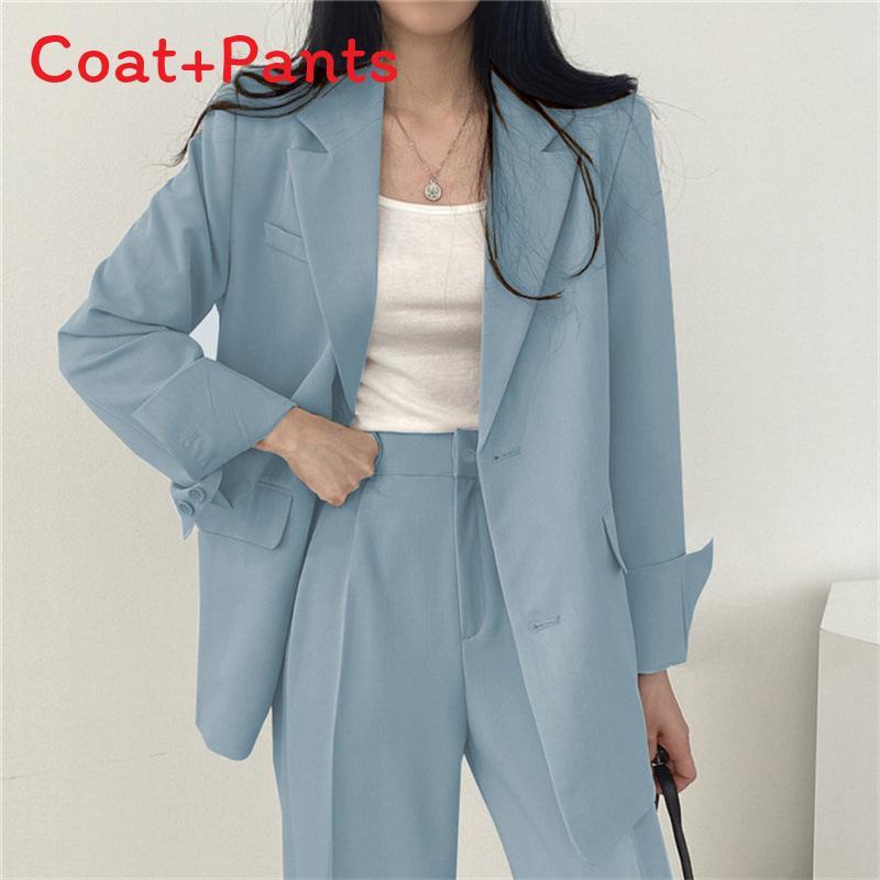 Womes Retro Blazer Suit With Pockets Polyester Fabric For Office Wear