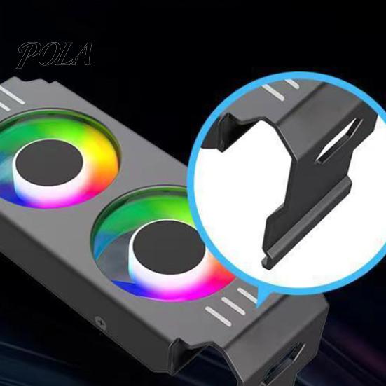 Computer RAM Heatsink Dual Cooling Fans 13.5 CFM ARGB Aura Sync PWM Temperature Reeplament Control DDR4/5 Desktop PC Memory Module Aluminum