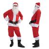 7Pieces Christmas Santa Clause Costume Set, Adult Santa Clause Suit Santa Cosplay Props for Christmas Halloween Cosplay