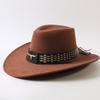 Popular European and American Classic Big-brimmed Western Cowboy Hat Men's and Women's Outdoor Fashion Anti-sun Cowboy Hat Jazz Hat