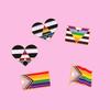 Unique Heart Design Rainbow Badge Eyecatching Alloy Pin For Decoration Versatile