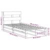 Solid Wood Bed Frame Without Mattress Wax Brown 90x190 Cm Pine Wood