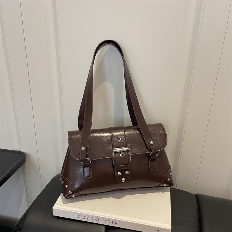 Retro Patchwork Versatile Summer 2026 Women's Casual Underarm Shoulder Bag