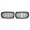 1 Pair Car Glossy/Matte Black Front Bumper Double 2 Slat Kidney Grilles For BMW F15 F16 X5 X6 F85 F86 X5M X6M 2014-2017 Grilles