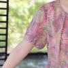 Mom's Modern Floral Short-Sleeve Dress for Middle-Aged and Elderly Women - 2026 Slimming Casual Style