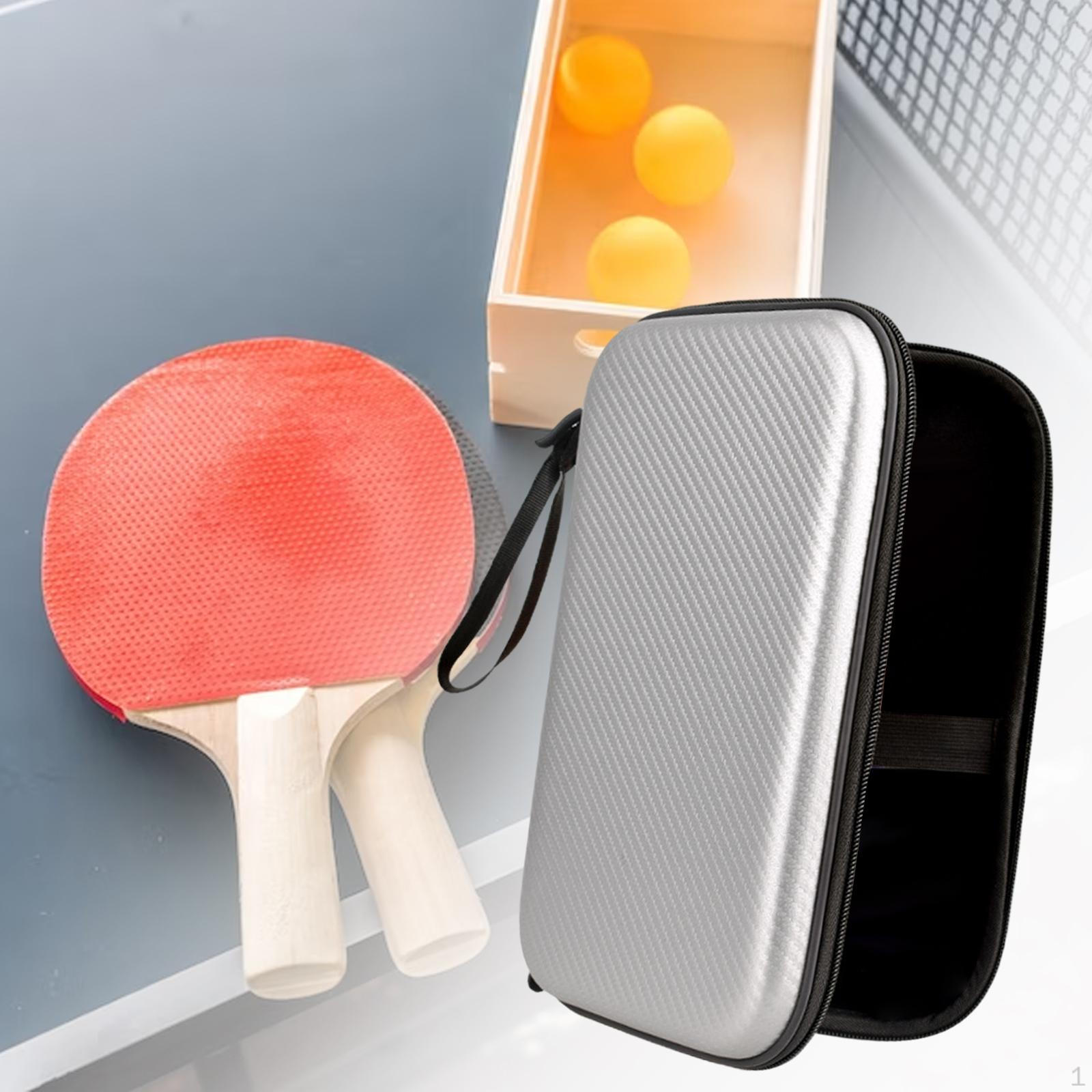 JINSBON Tischtennis-Tasche Hartschale - Wasserdichte EVA Tasche Für 2 Schläger & Bälle