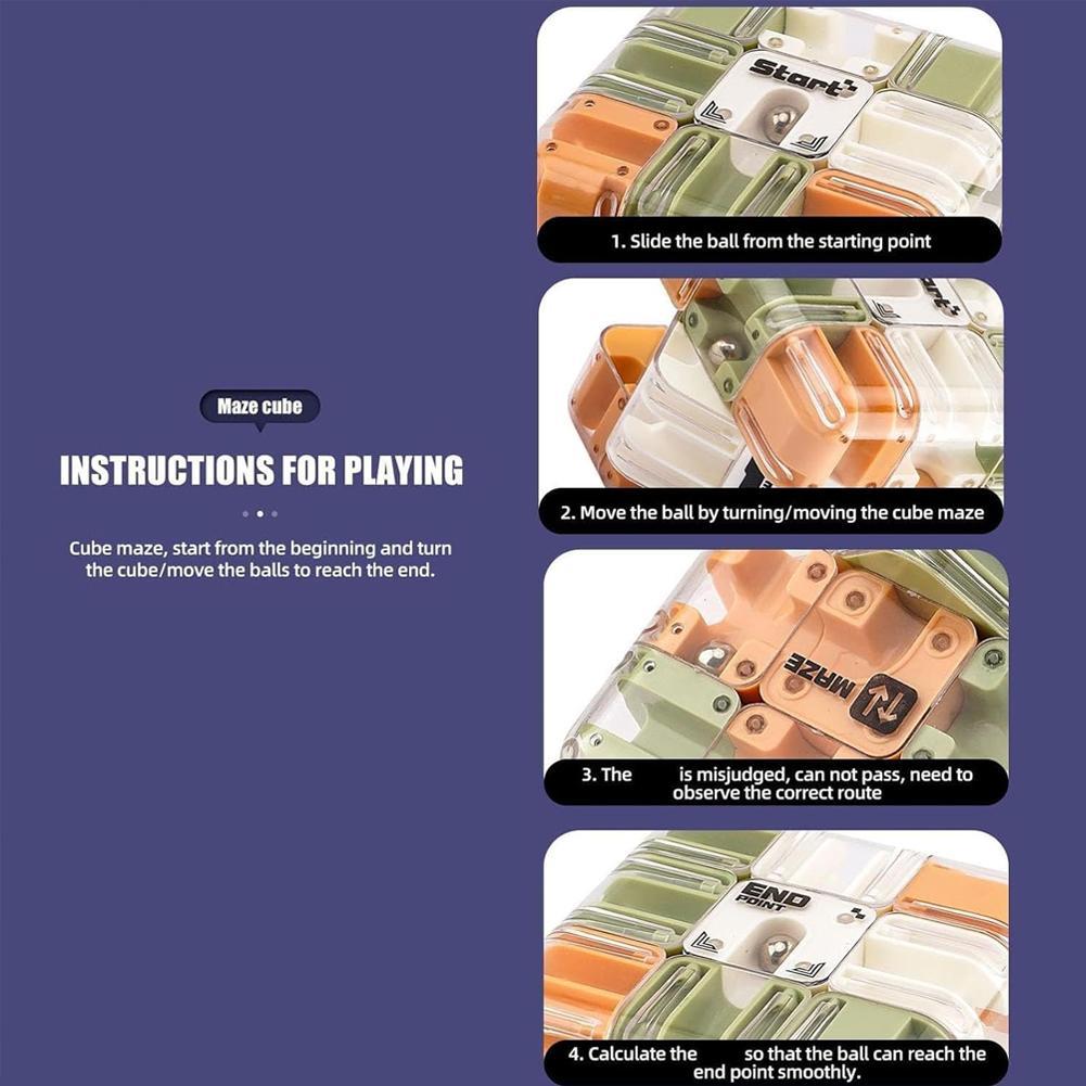 Hot 3D Maze Magic Cube Fidget toy Creative Anti-stress Magic Cube Top Thinking Logical Puzzle Toy for Party Toys Christmas Gift