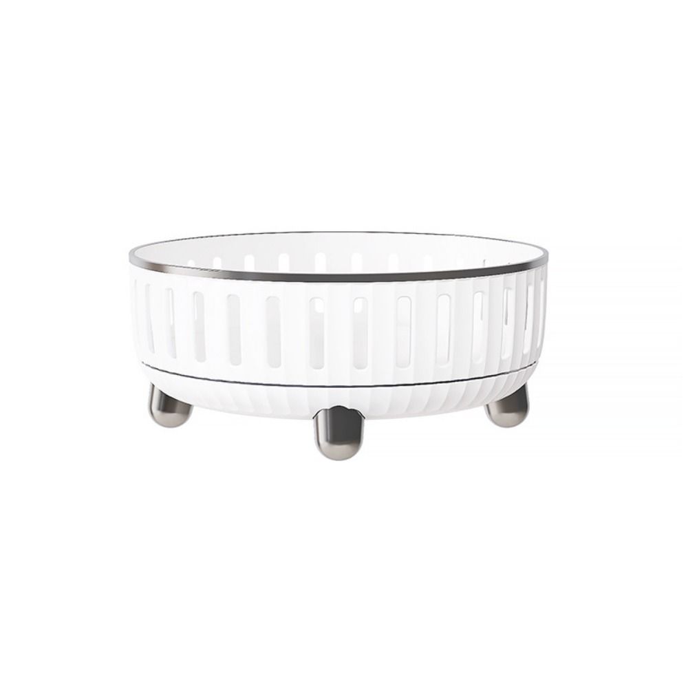 Plastic 360° Rotating Storage Tray Round Large Capacity Seasoning Storage Rack Space Saving Rotating Spice Shelf Bathroom