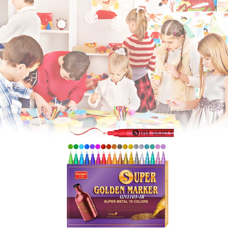 Pen Marker Acrylic Paint Metal Finish 07mm Tip Creative Artwork Decoration