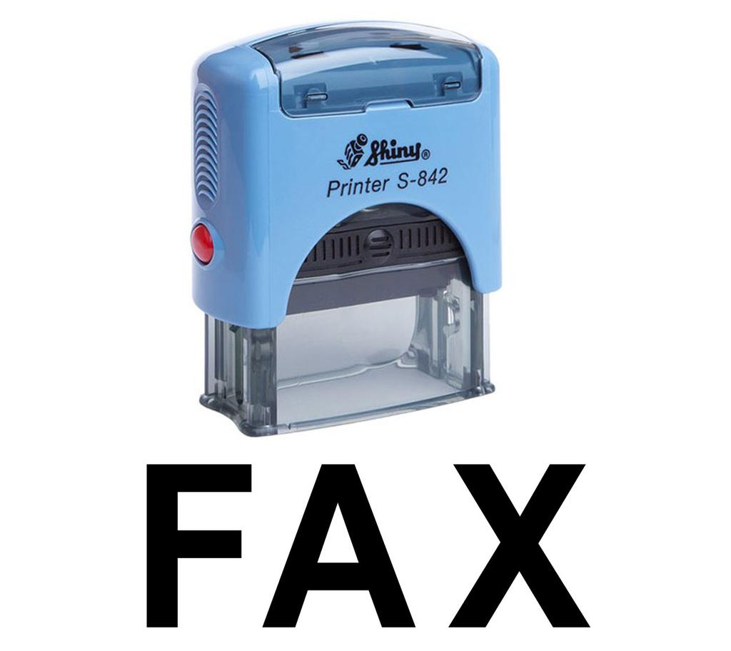 FAX Self Inking Rubber Stamp Custom Shiny Office Stationary Stamp