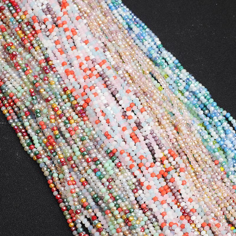 

3mm Mixed AB Glass Wheel Beads for DIY Jewelry Making 3mm (Approx. 165 beads)