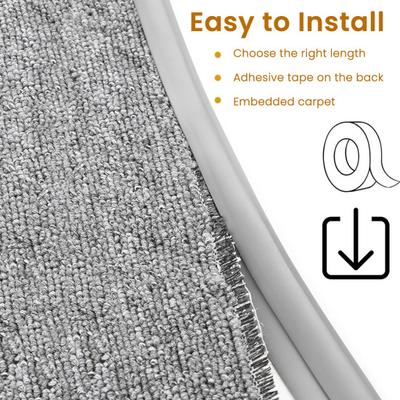 300/600CM Carpet Edge Binding Trim Self-Adhesive Waterproof Cuttable Floor Transition Strip Flexible PVC Thick Area Rug Mat Edging Bar