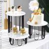 Metal Ceramic Cake Stand High Footed Dessert Plate Dim Sum Rack Bread Plate Fruit Plates Refreshments Tray Sushi Plates