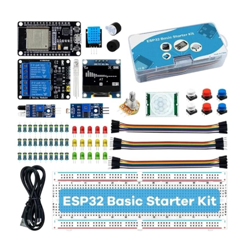 Comprehensive ESP32 WiFi Development Board Basic Starter Kit for  Projects and Programming