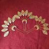 Gold Thai Hair Sticks Rhinestone U-shaped Hair Fork Exquisite Thai Metal Leaves Hairpin  Wedding