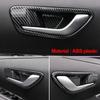 For Hyundai Tucson NX4  2022 2023 Hybrid N Line ABS Carbon Fiber Car Inner Door Handle Frame Cover Trim Interior Accessories