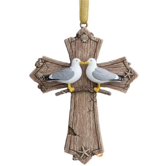 Bird Christmas Ornament Christian Symbol Hanging Decoration Bird And Faith Token Ornament for Xmas Tree
