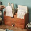 Desk Organizer with Drawer Vintage Mail Multi-Compartment