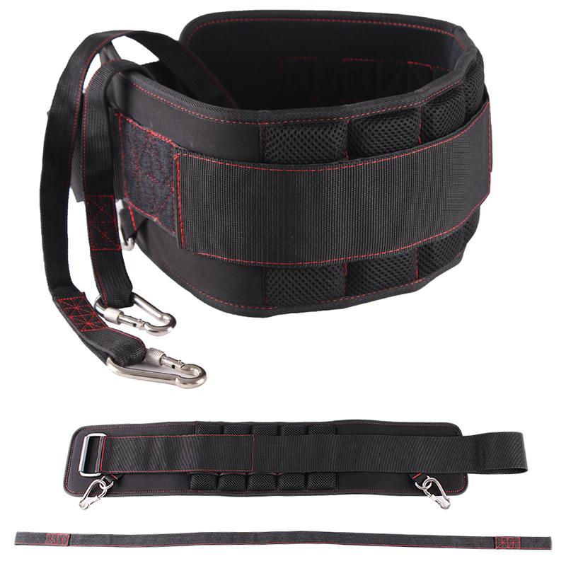 Bc Pet Supplies Red Pull Up Dip Belt For Strength Training Comfortable Neoprene Waist Support Thick Layer Bodybuilding Sport Safety Squat