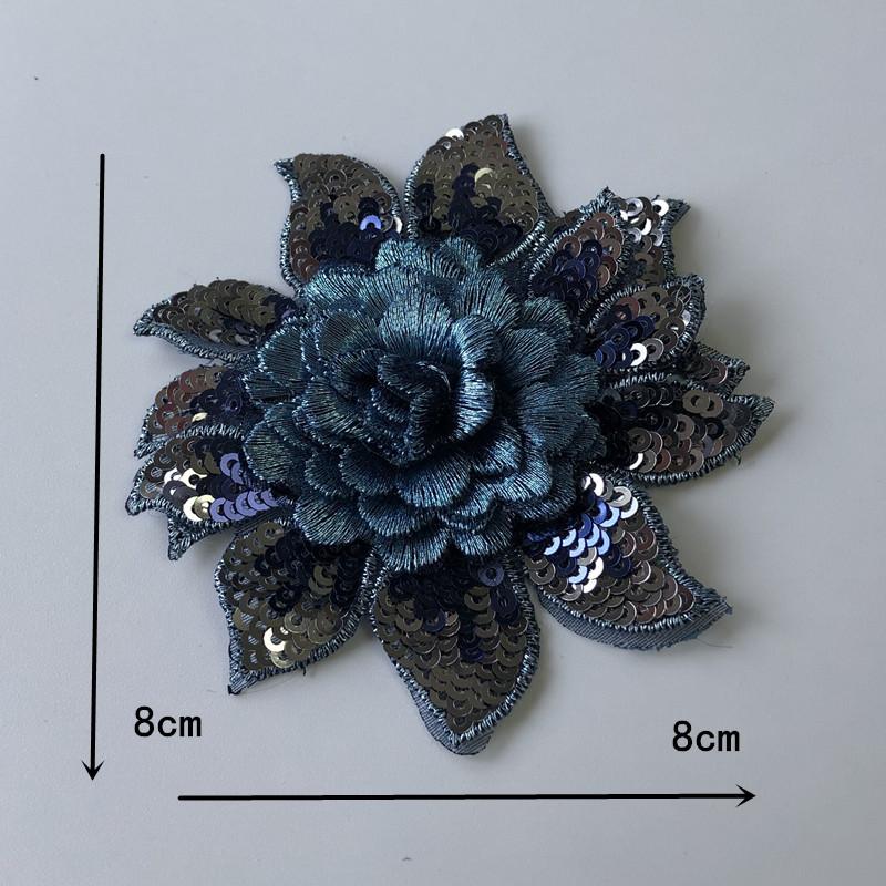 

1PCS DIY Embroidered Patches Big Floral Embroidery Patches Long String Flowers Clothes Iron On Patch Decor