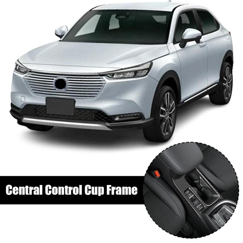 Car Central Control Armrest Box Water Cup Frame Cover Trim for Honda HRV VEZEL Interior Accessories 2021 2022 for RHD