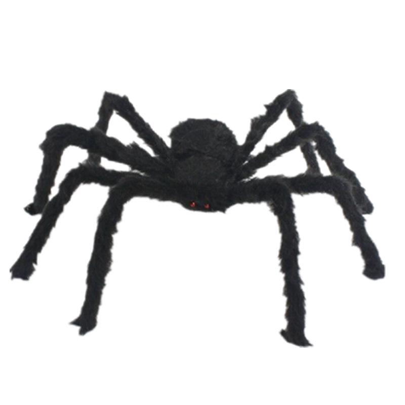 75cm Black Scary Giant Flower Spider Halloween Decoration Props Haunted House Holiday Outdoor Giant Decoration Halloween Toys