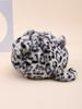 Retro leopard print beret plush hat women's autumn and winter cold warm bucket hat ear protector hat basin hat men
