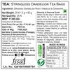 The Tea Trove Organic Dandelion Tea Bags|25 Eco-Friendly Dandelion Root Tea Bags In Resealable Pouch-Caffeine Free Foe Digestion ,0.05 Kilograms