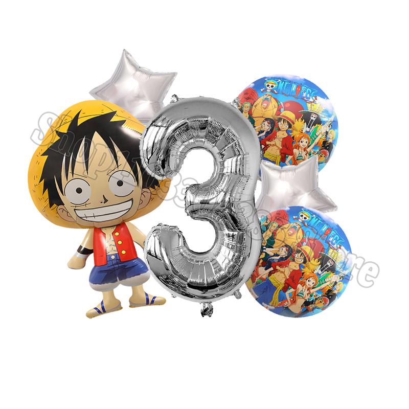 One Pieces Digit 1-10 Balloons Boys Anime Luffy Birthday Decoration Baby Shower Gender Reveal Party Supplies Kids Gift Hot Sales