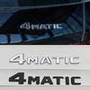 For Mercedes Benz 4MATIC Fender Side Badge Rear Trunk Emblem Decals ABS Car Styling Logo 4 MATIC Auto Sticker Accessories LJ6