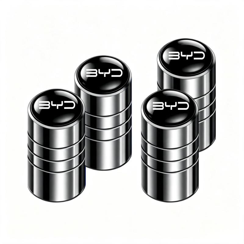 4Pcs Aluminum Alloy Car Tire Valve Stem Caps For BYD Seal U Dolphin Mini Sealion 7 Song Pro ATTO 3 Yuan UP Dolphin Seal 5 Stem Caps1