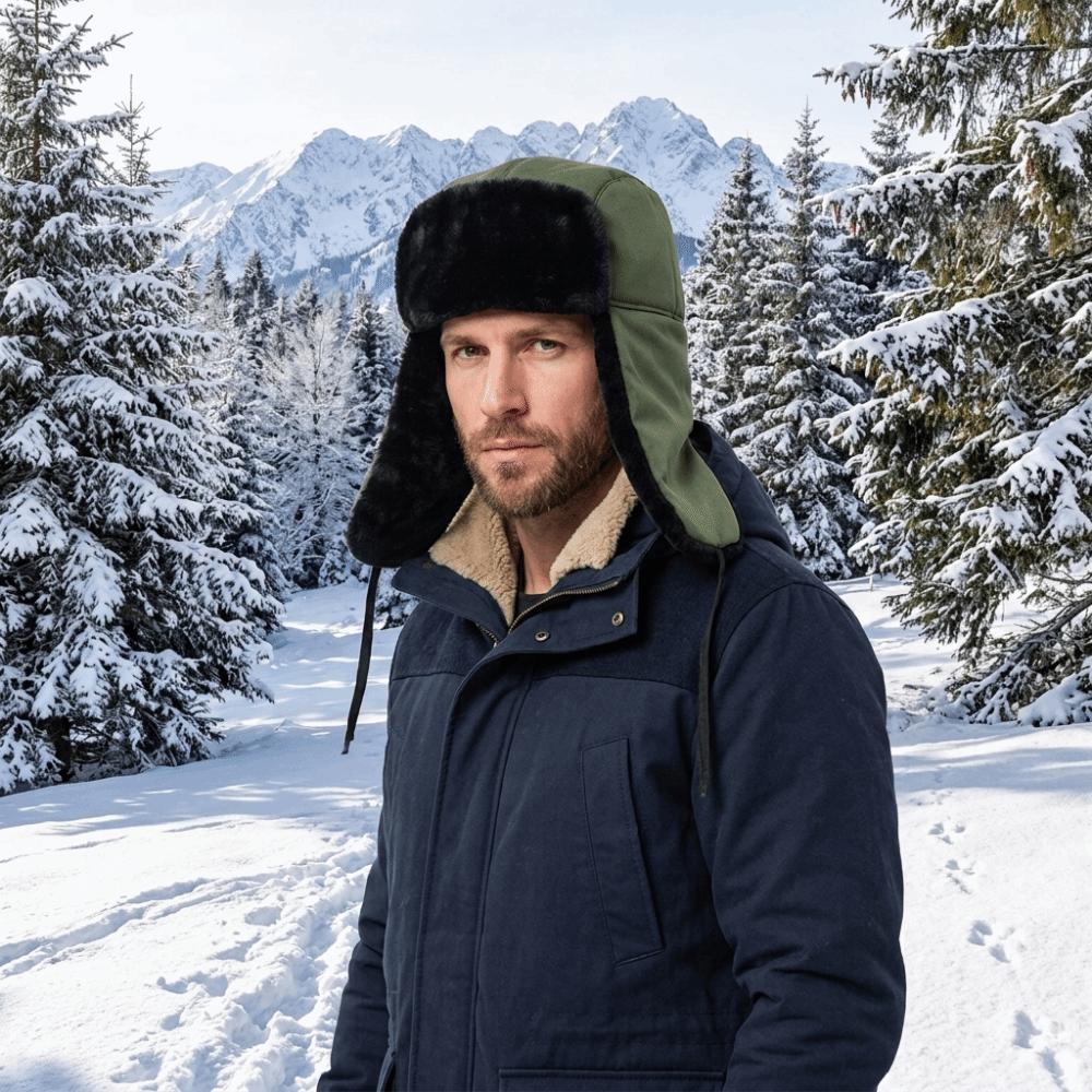Windproof Ear Protection Cap Plush Winter Ear Cap Comfortable Windproof Pilot Hat Ski