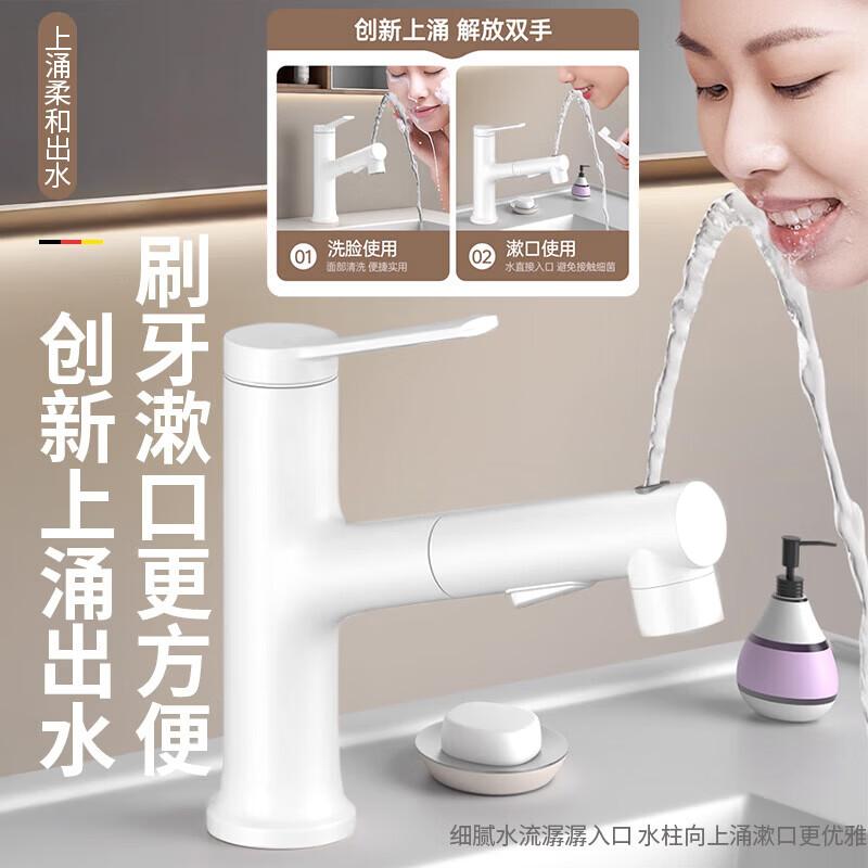 De er Pull-Out Bathroom Sink Faucet Universal