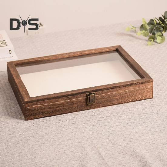High-Visibility Display Box Large Insect Shadow Box Wood Construction Multiple Sizes Smooth Edge Insect Specimens Storage Display Case