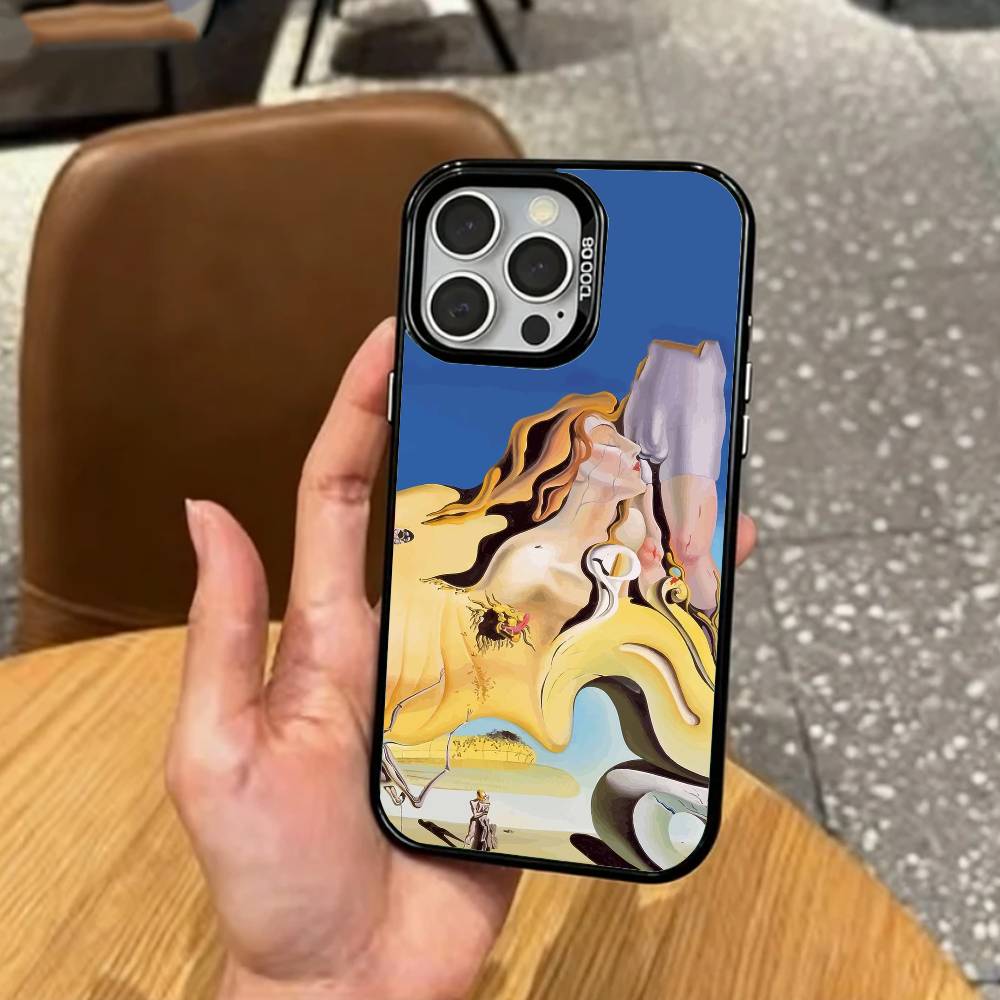 S-Salvador D-Dali SD P-Painting   Phone Case For iPhone17,16,15,14,13,12,11 Plus,Pro Max Colored Silver Plated Inside Cover