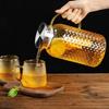 Glass Pitcher Glass Pitcher with Lid High Borosilicate Glass Heavy Duty Water Pitcher for Cold/Hot Drinks Iced Tea Juice Milk