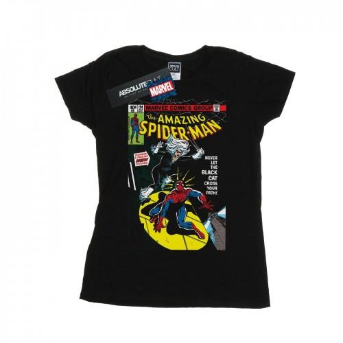 Marvel Womens/Ladies Spider-Man Black Cat Cover Cotton T-Shirt