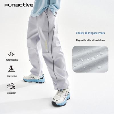 FUN ACTIVE Boys' Outdoor Water-Resistant Cargo Pants