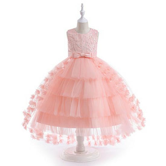 Children's Tulle Flower Girl Princess Gown - Little Girl Performance Dress