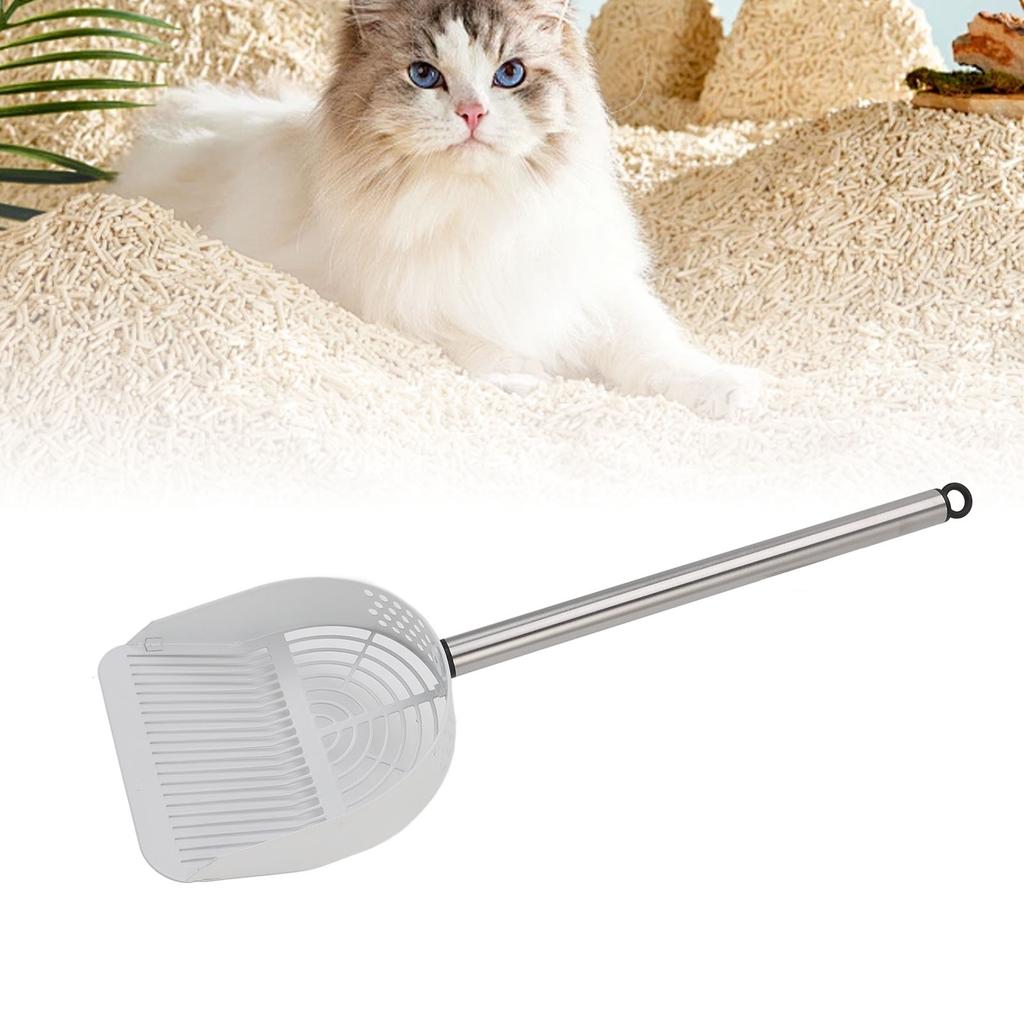 Cat Litter Scoop Stainless Steel Handle Half Round Shovel Pet Sand Sifter Poop Scooper for Beaches Pet Cat Litter Boxes
