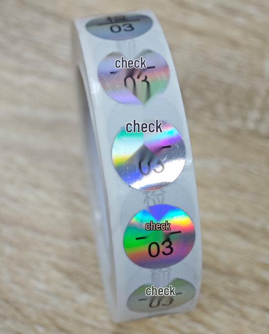 Transparent Self-Adhesive QC Pass Label - Round Laser Quality Inspection Sticker